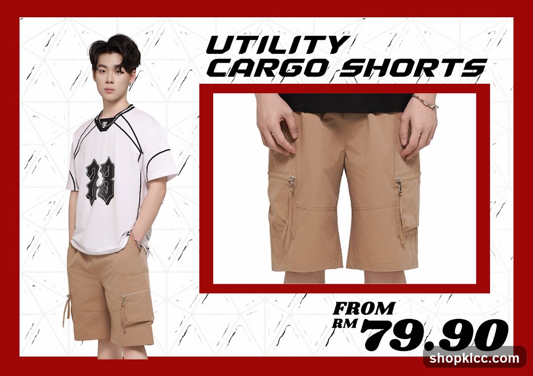 Utility Cargo Shorts Advertisement