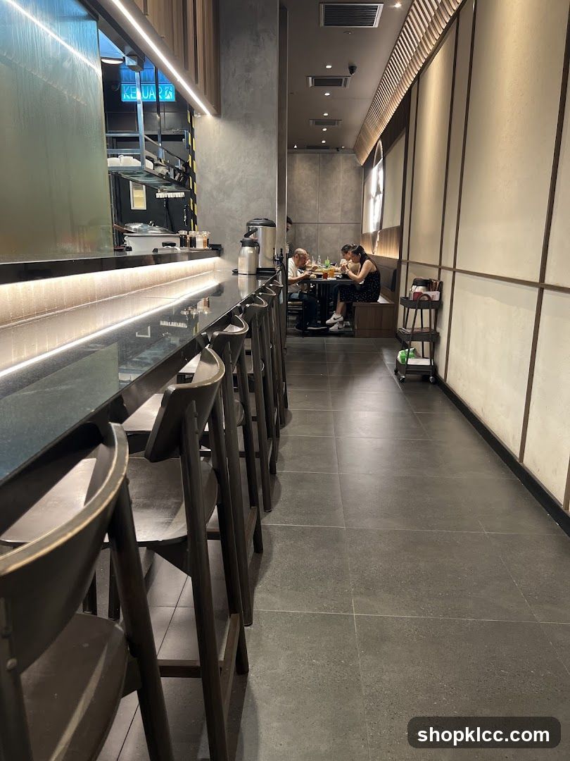 Restaurant Interior with Bar Seating