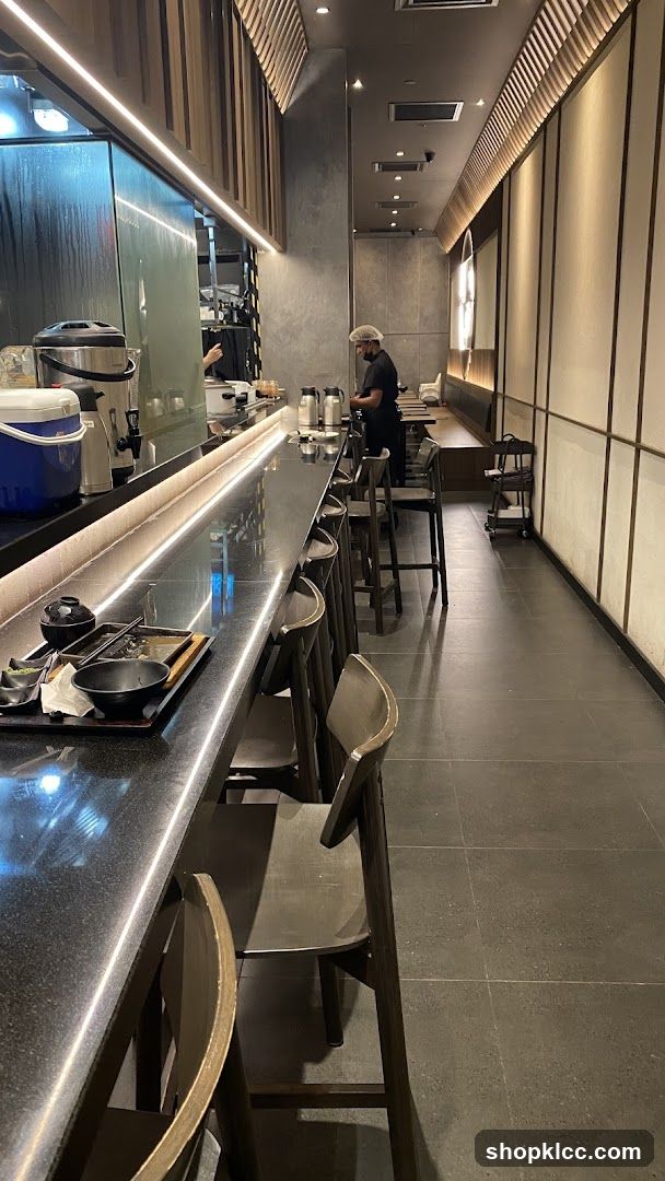 Restaurant Interior with Bar Seating