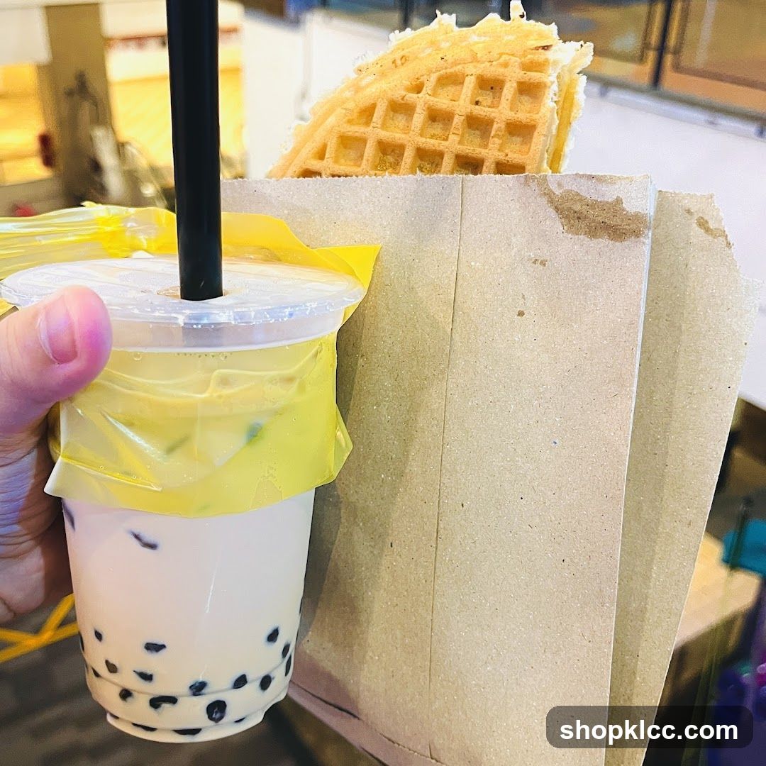 Bubble Tea and Waffle
