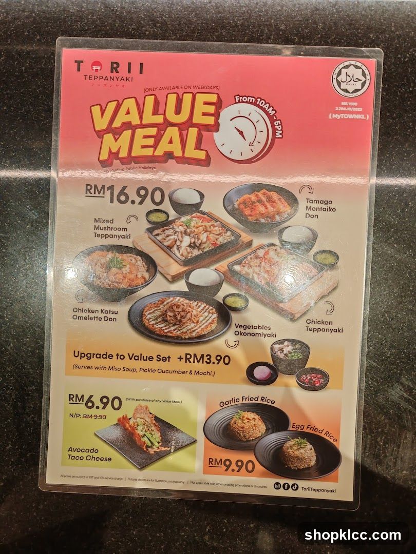 Torii Teppanyaki Value Meal
