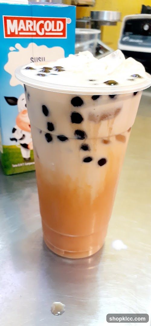 Bubble Tea with Marigold Milk Carton