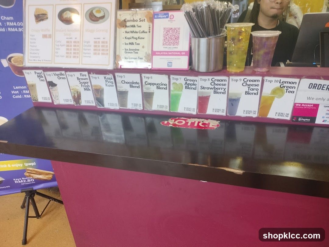 Drink Menu Display