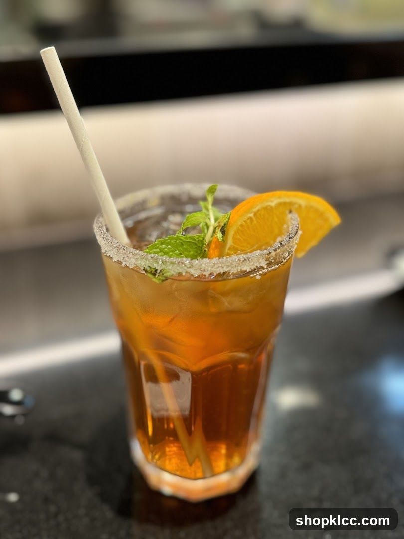 Iced Tea with Orange and Mint