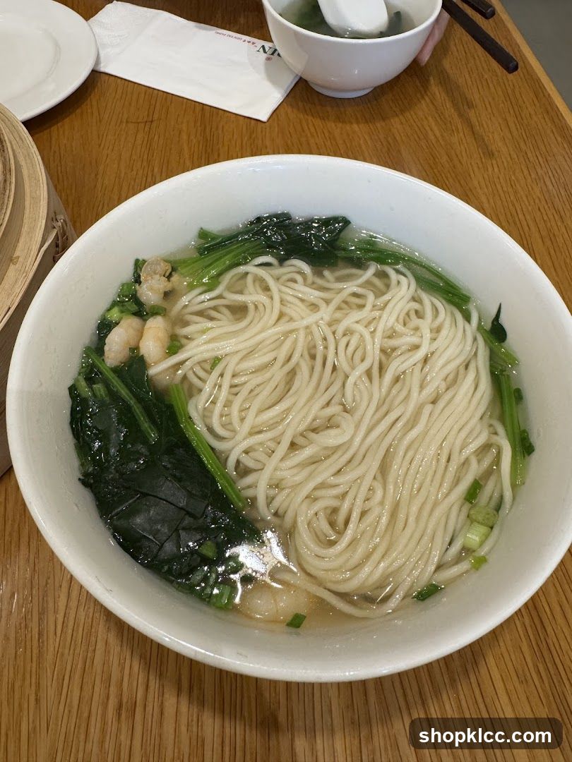 Noodle Soup with Shrimp and Greens
