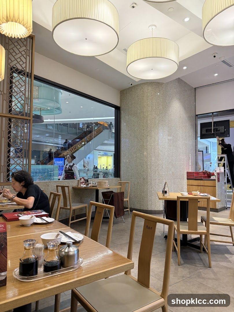 Restaurant Interior with Mall View