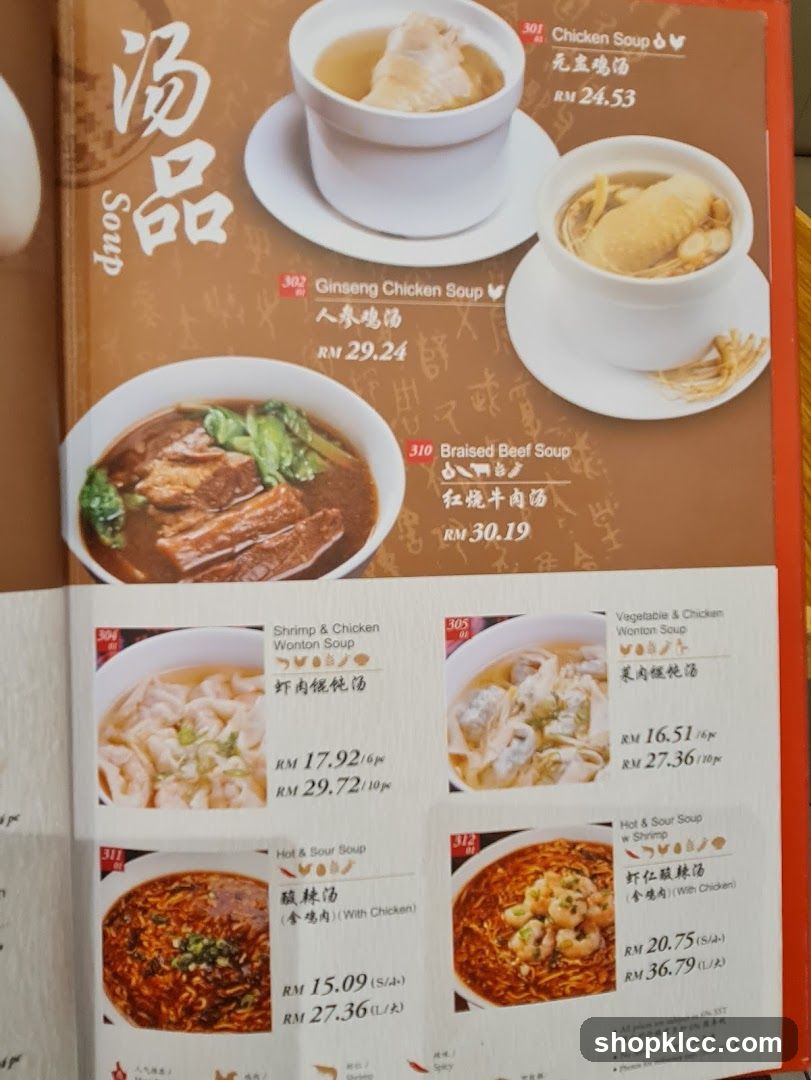Soup Menu