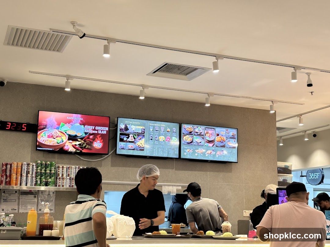 Restaurant interior counter area