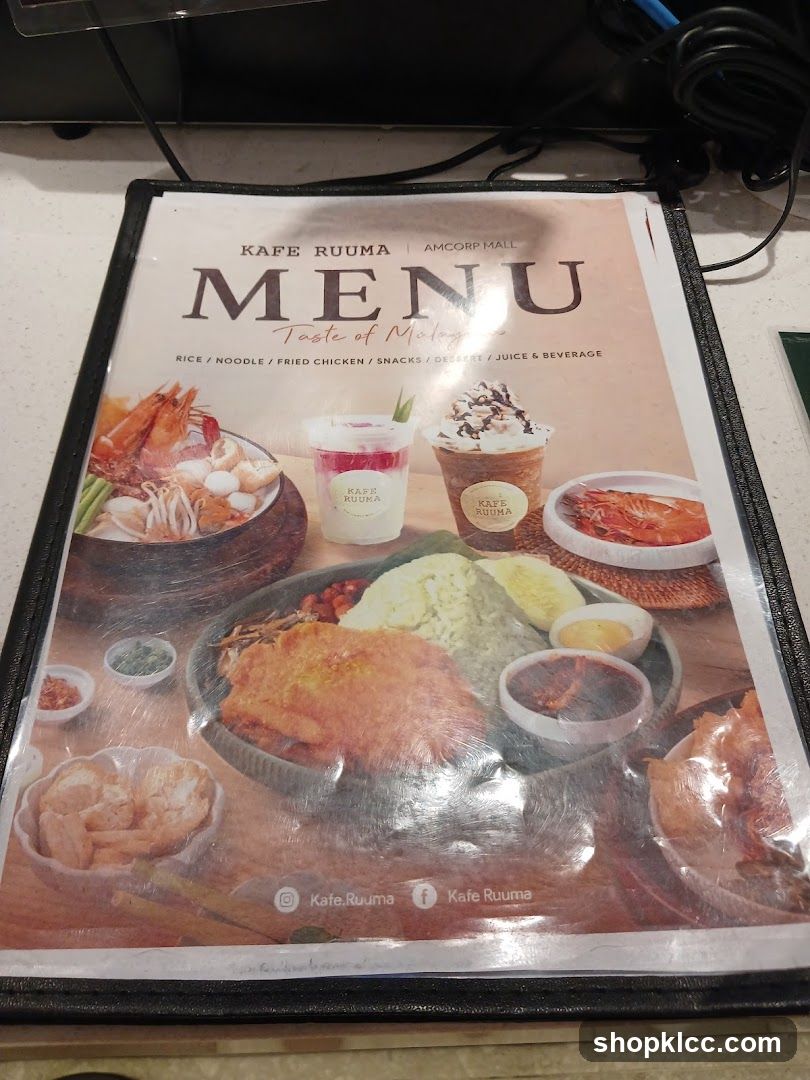 Kafe Ruuma Menu