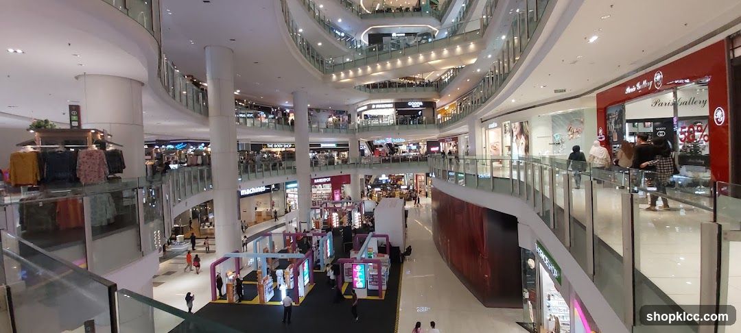 Multi-level shopping mall interior