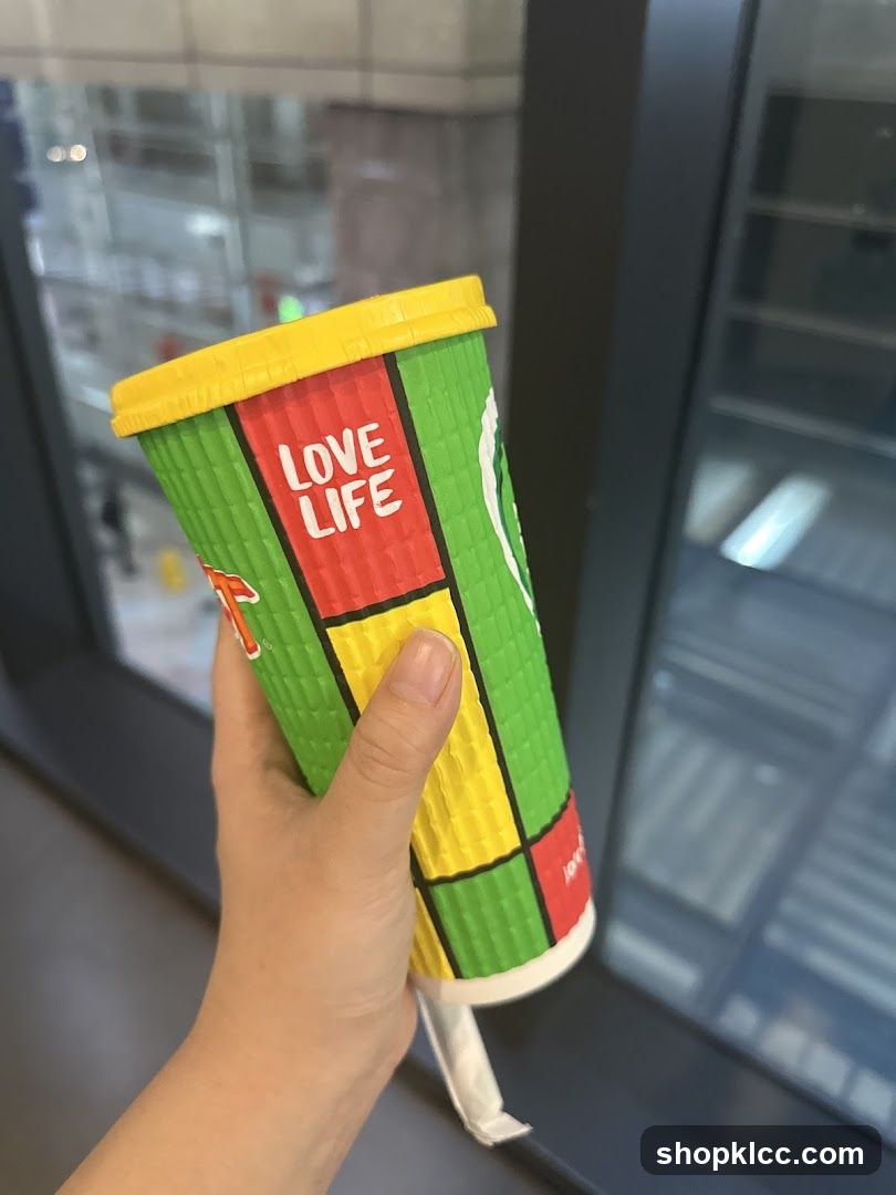 Cup with "LOVE LIFE" text