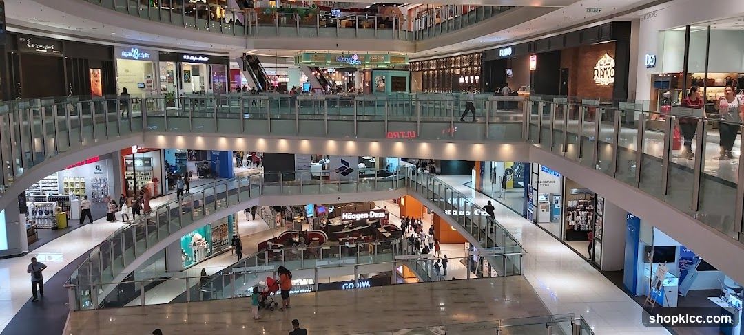 Multi-level shopping mall interior