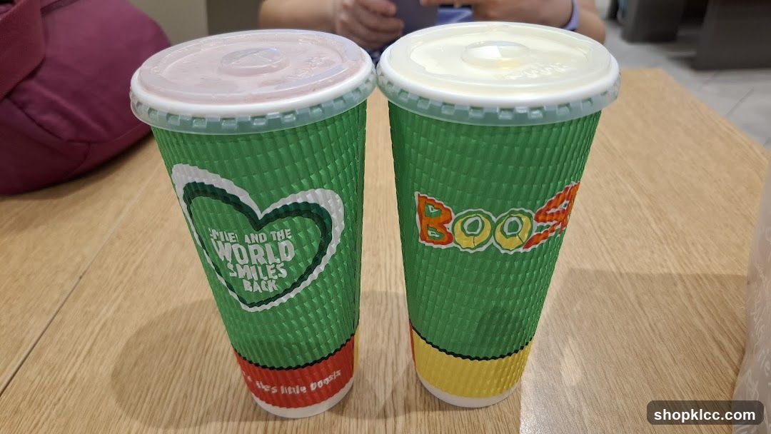 Two Boost Juice Cups