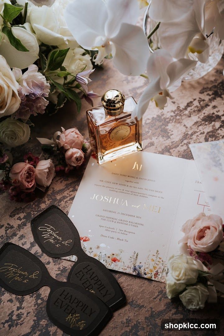 Wedding Invitation Flat Lay