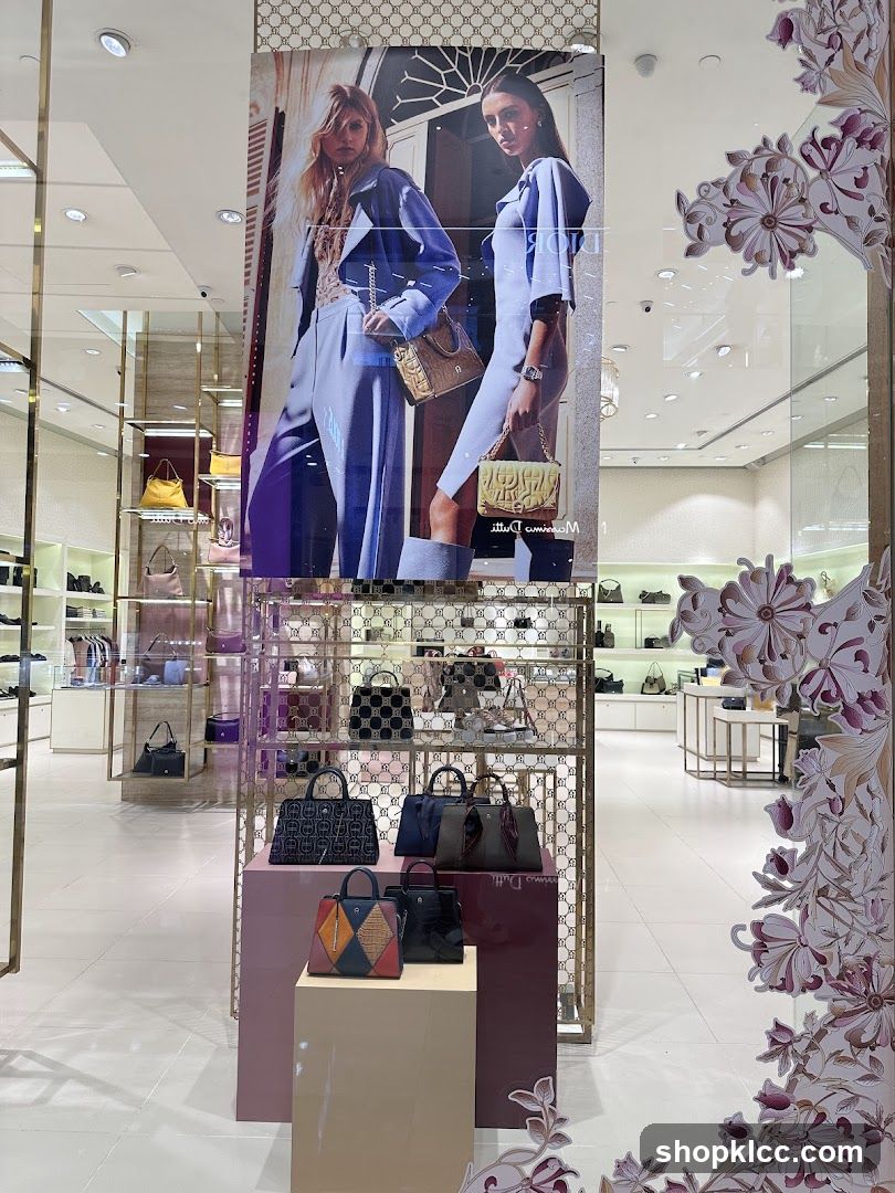 Store Window Display with Handbags