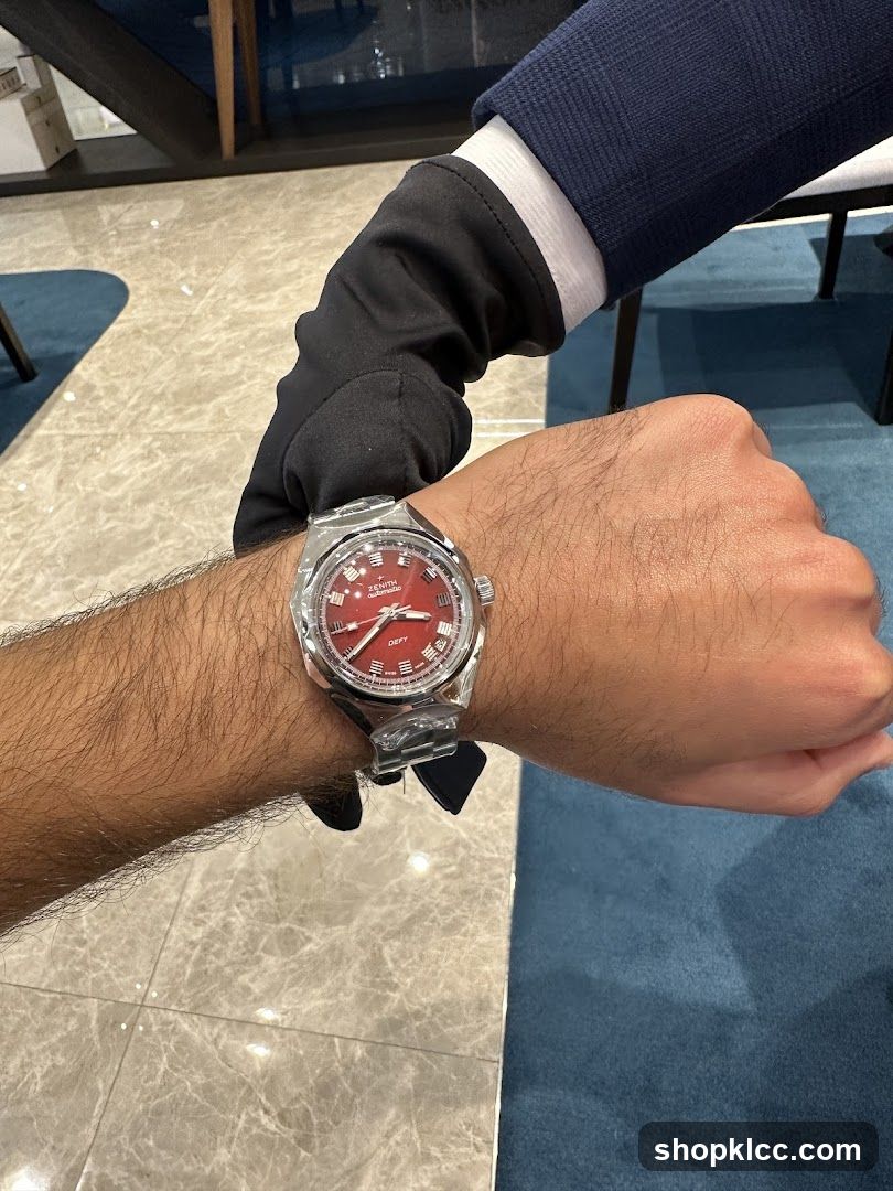 Watch on wrist