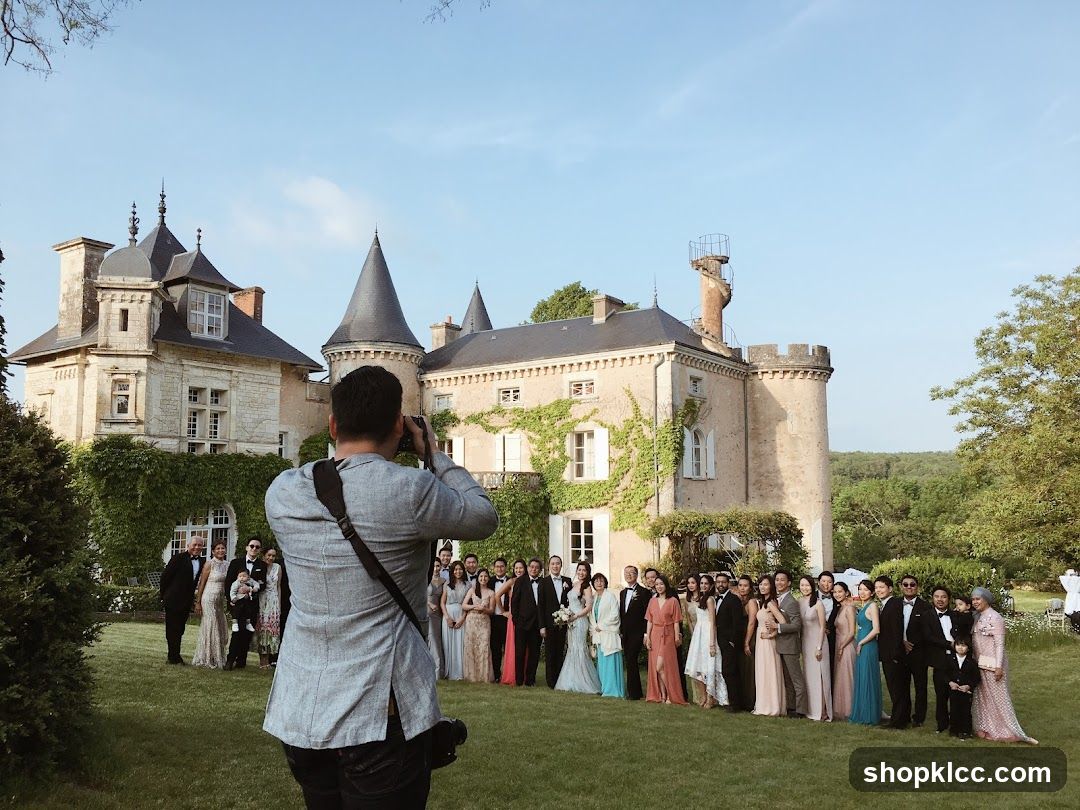 Wedding Party Photo Shoot at a Chateau