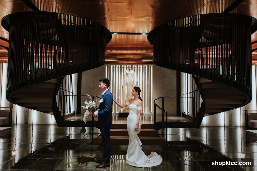 Wedding Couple in Modern Interior