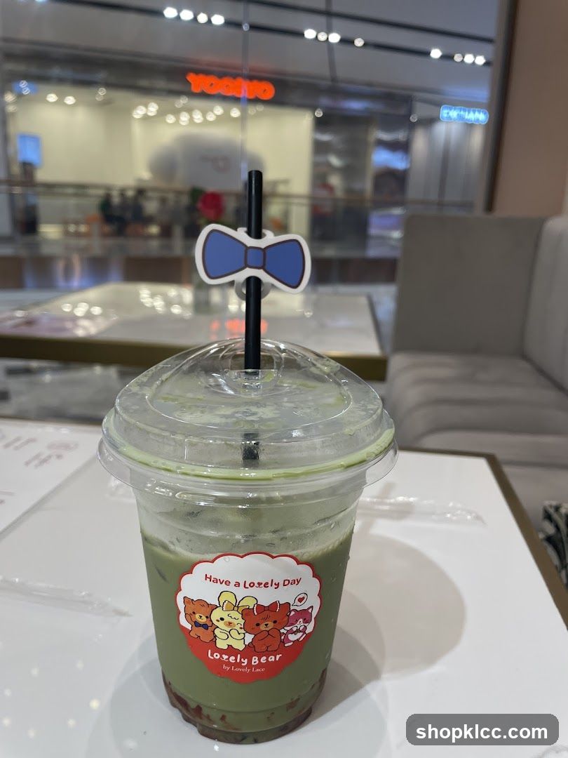 Matcha Drink with Sticker