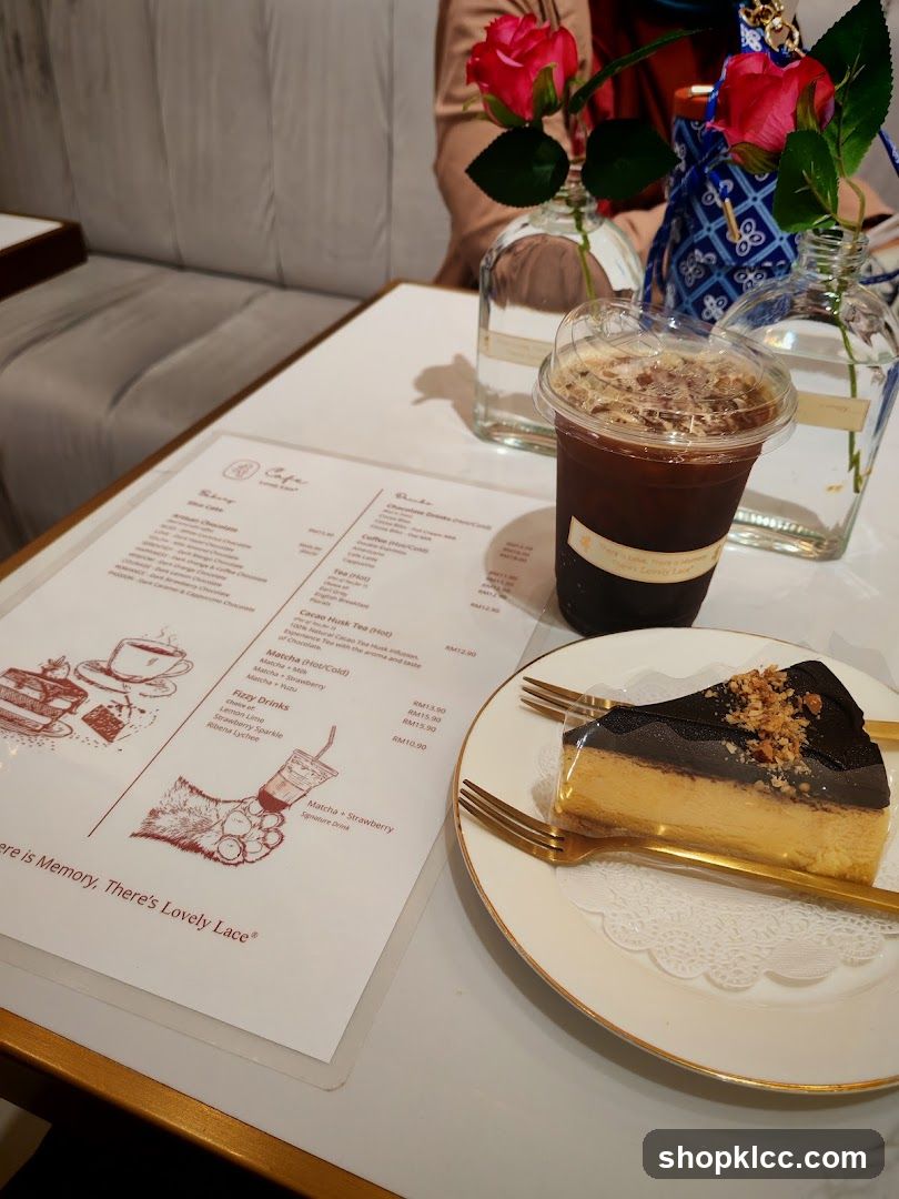 Cafe Menu with Dessert and Drink
