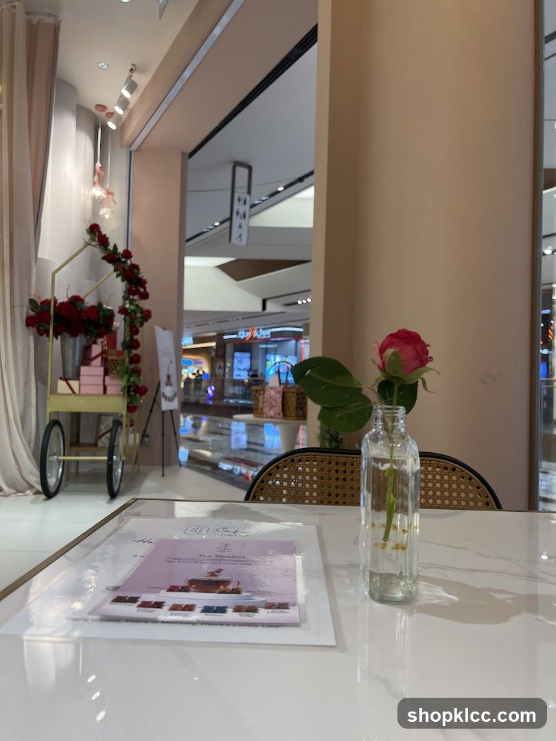 Cafe Table Setting with Rose and Menu