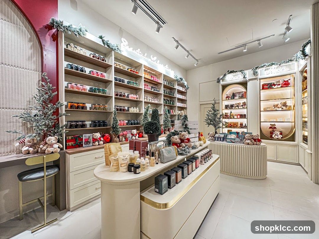 Christmas-themed store interior