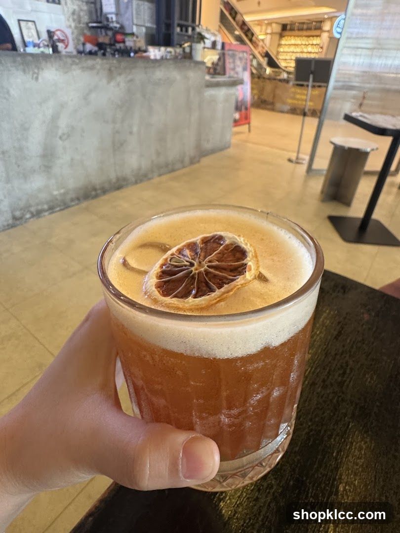 Drink with Dried Orange Slice
