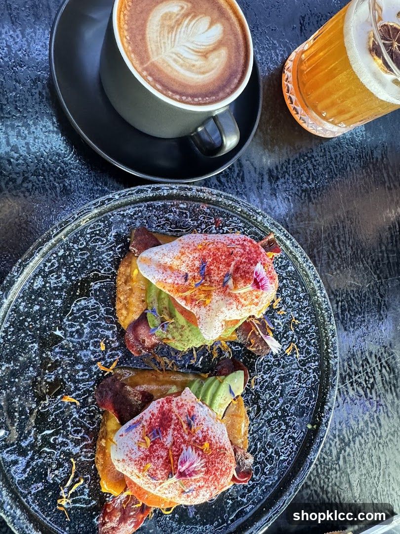 Brunch Dish with Coffee and Drink