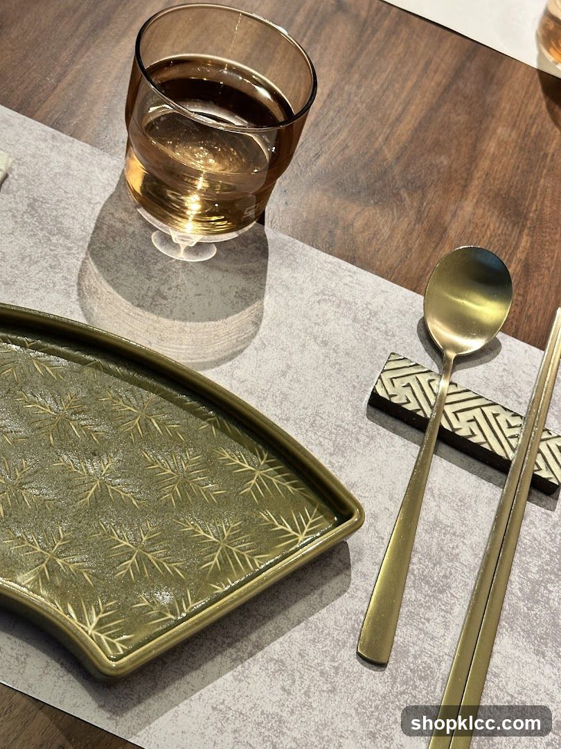Table Setting with Drink and Utensils