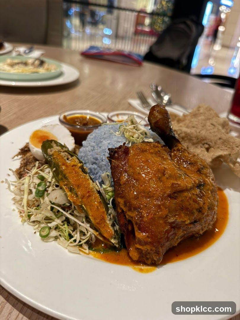 Nasi Kerabu with Chicken