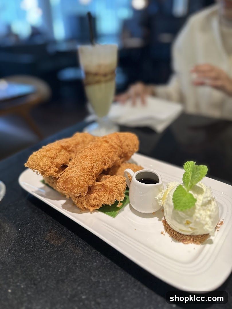 Fried Bananas with Ice Cream