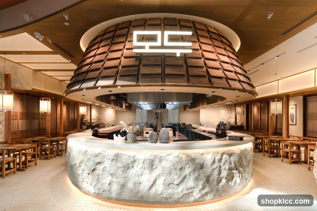 Restaurant Interior with Central Counter