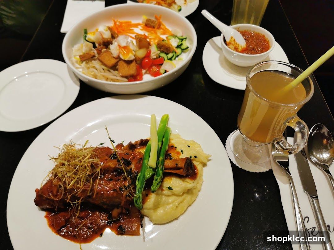 Gourmet Meal with Drink