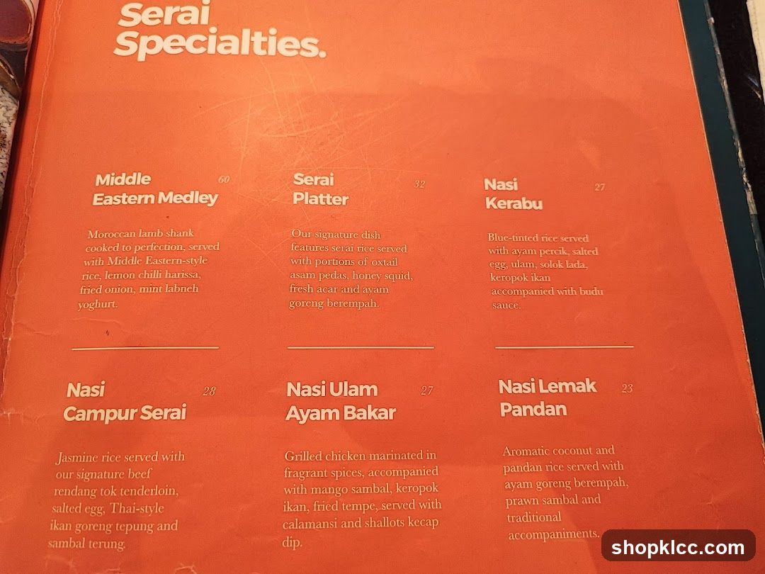 Serai Specialties.