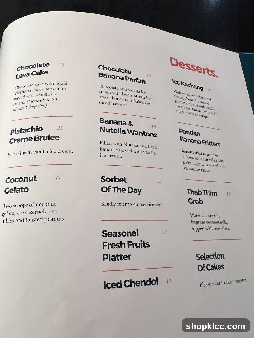 Desserts.