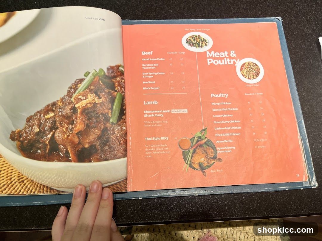 Meat & Poultry Menu