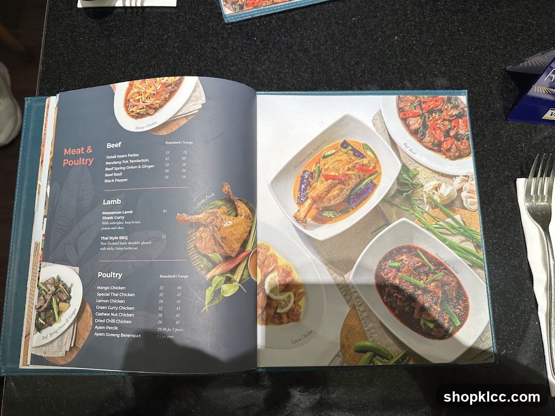 Meat & Poultry Menu