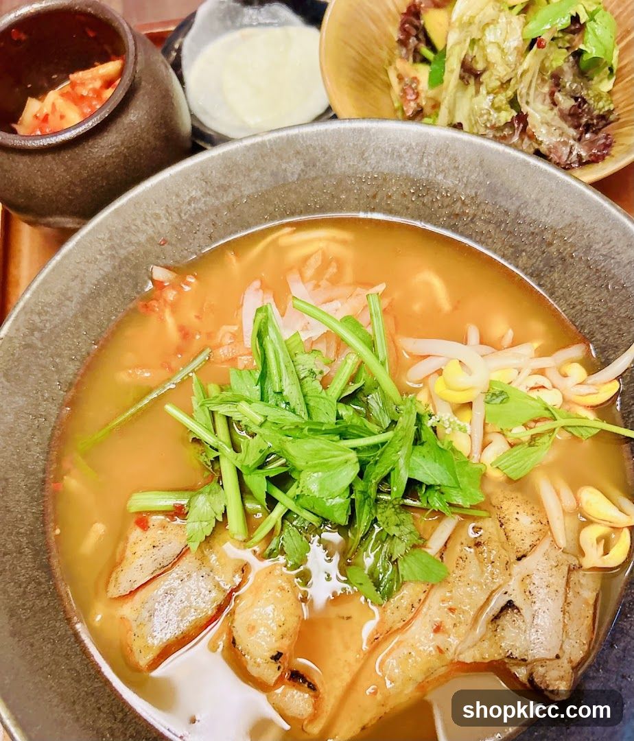 Spicy Noodle Soup with Side Dishes