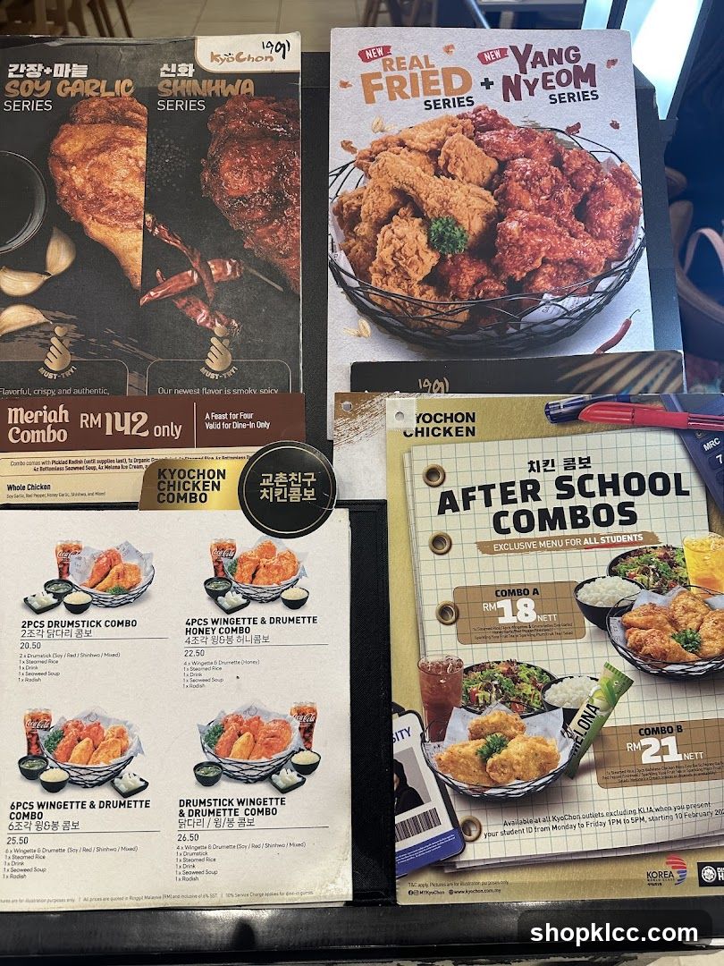 KyoChon Chicken Menu