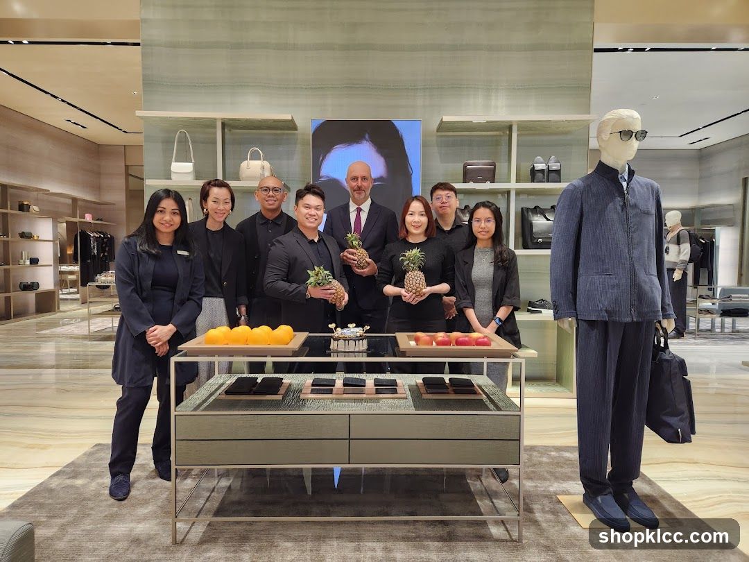 Store Staff Posing with Fruit Display