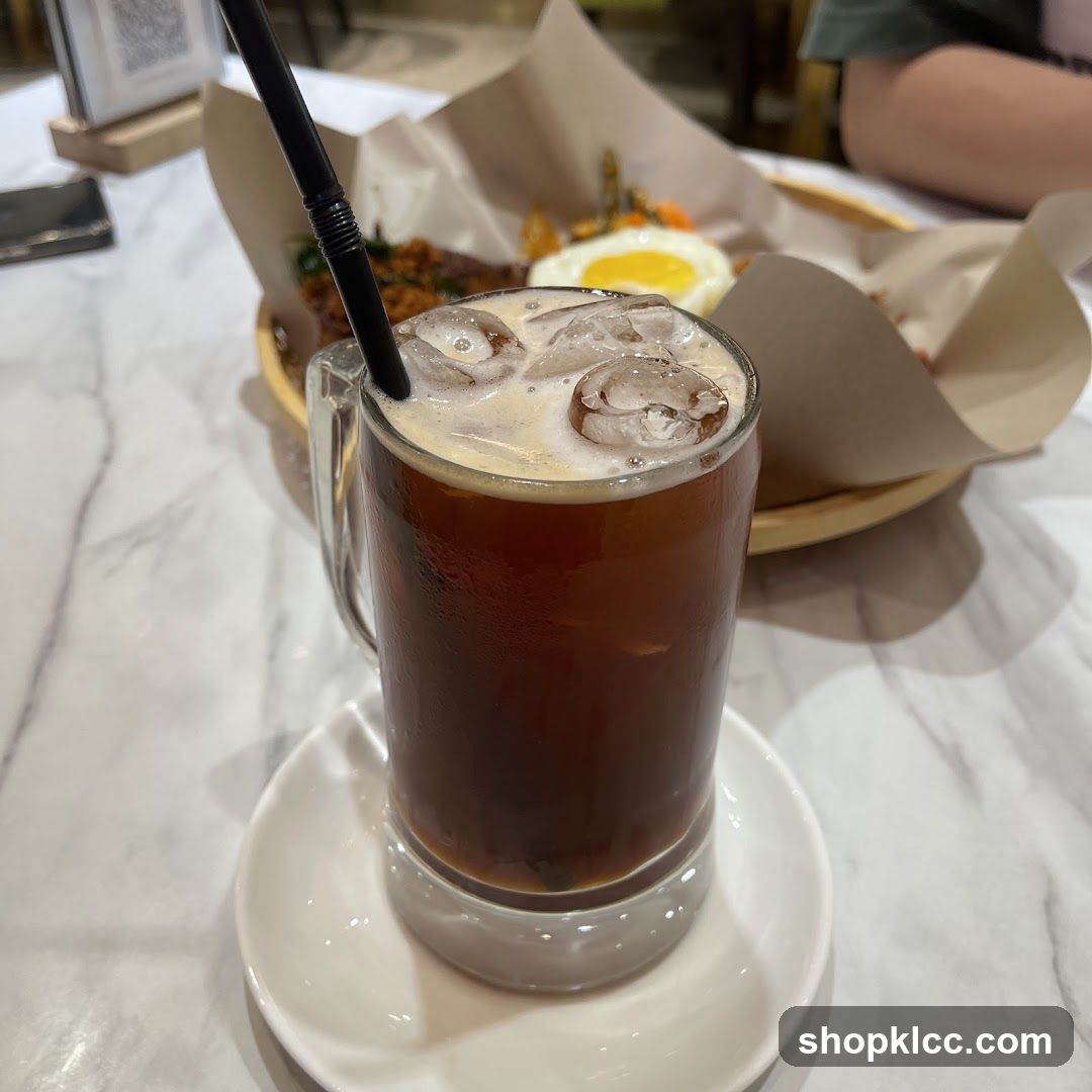 Iced Coffee and Food