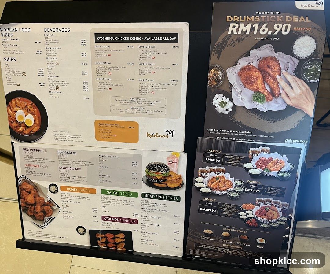 KyoChingu Chicken Menu