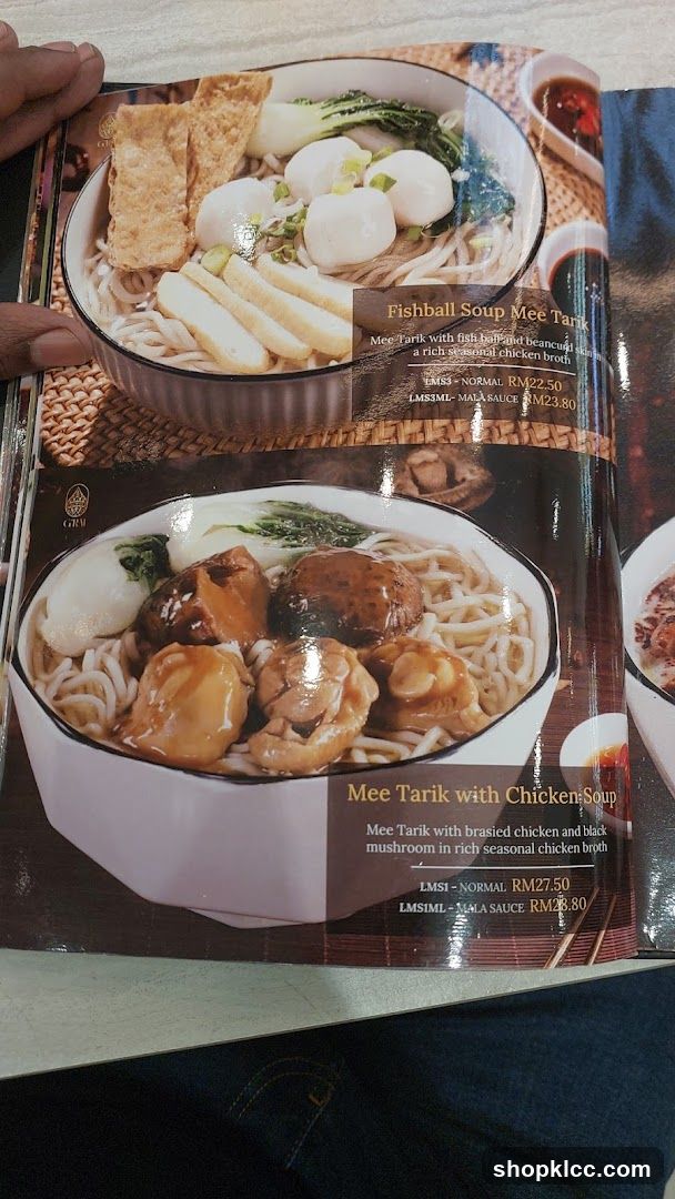 Mee Tarik Menu