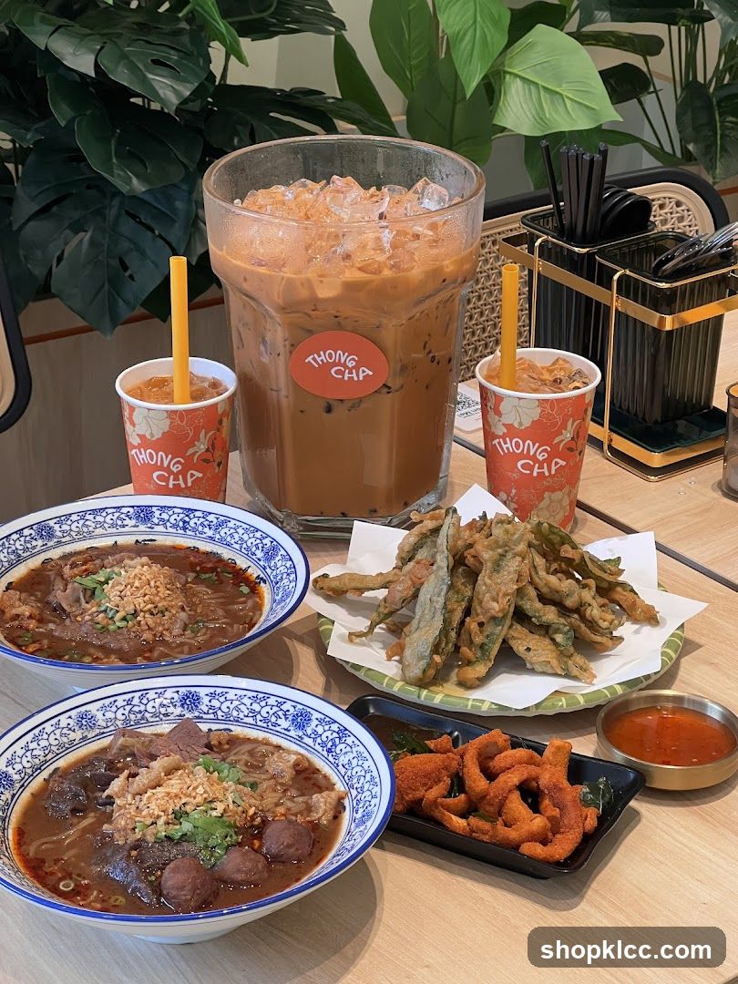 Thai Iced Tea and Noodle Soup