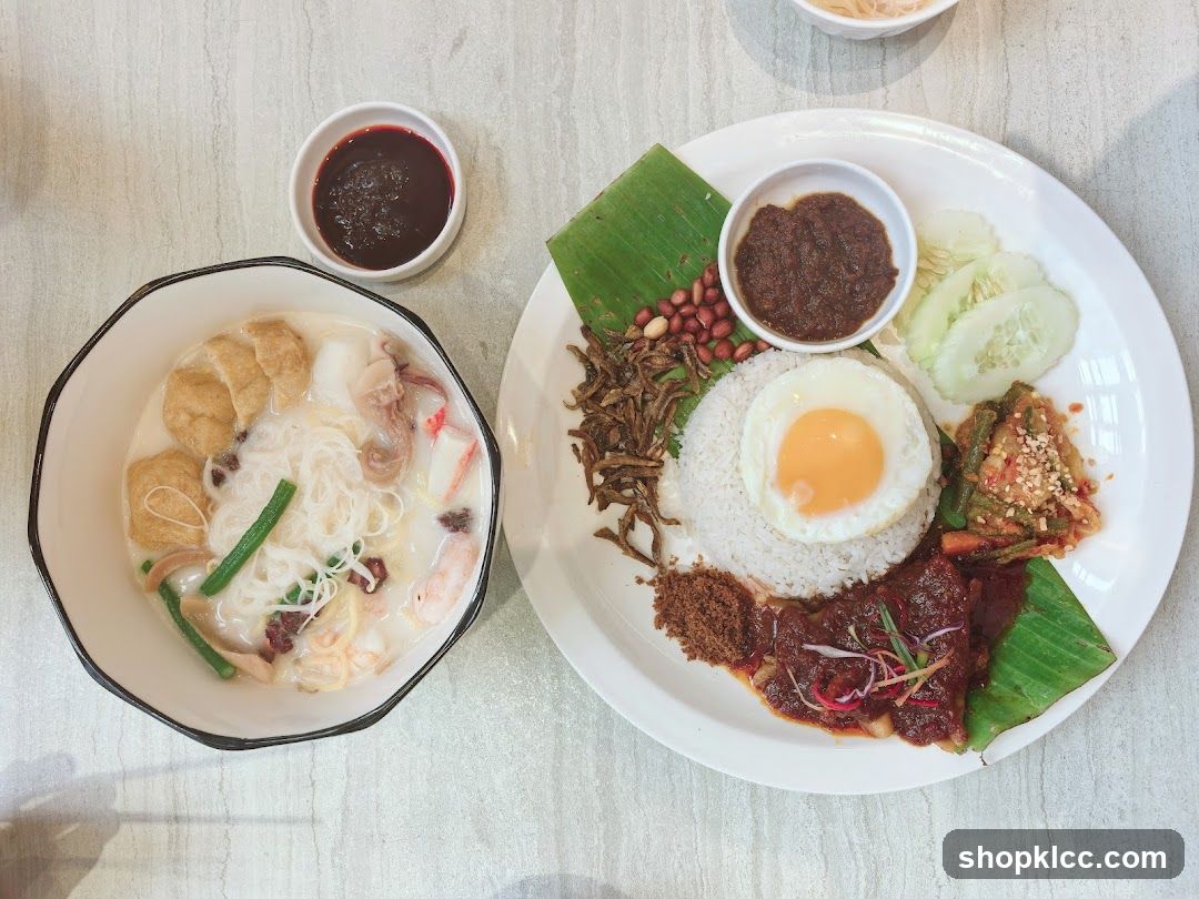 Nasi Lemak and Noodle Soup