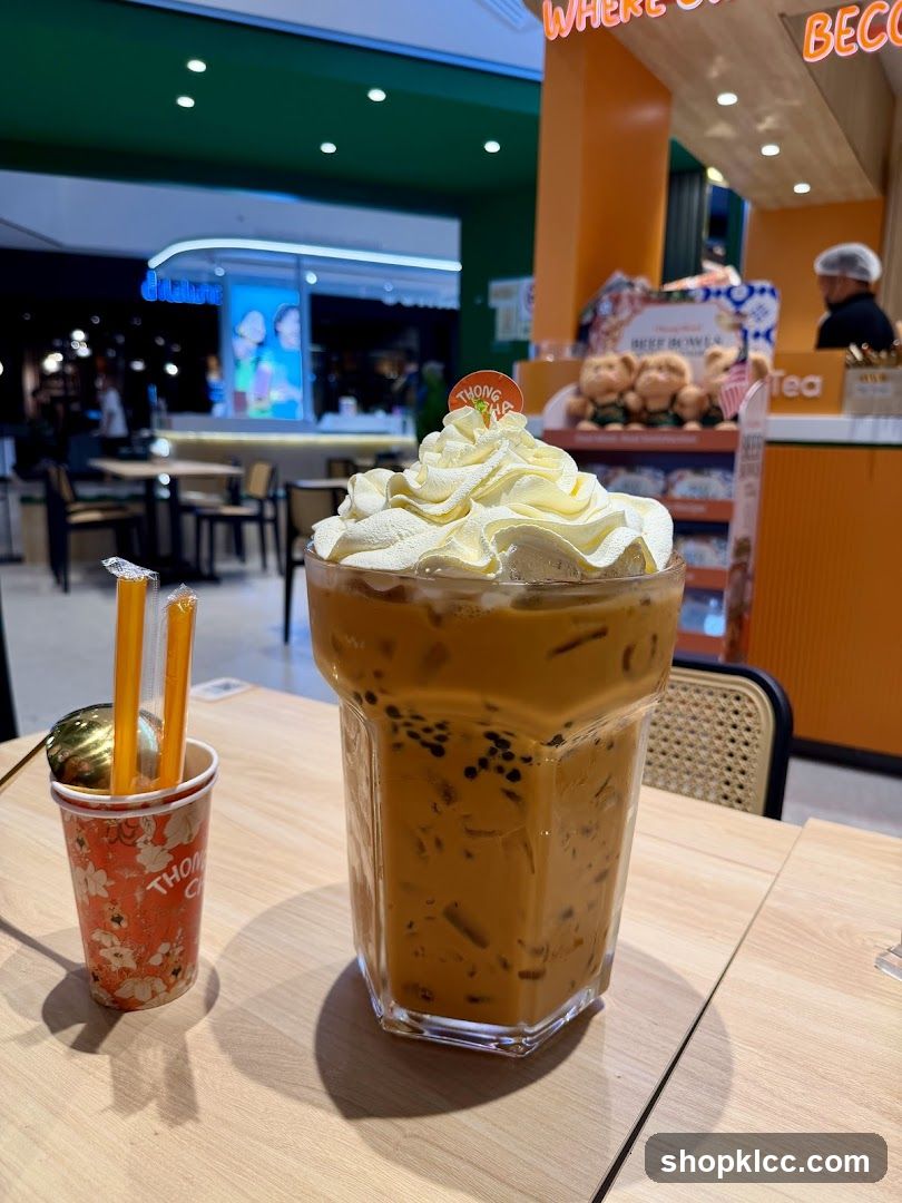 Iced Thai Tea with Whipped Cream