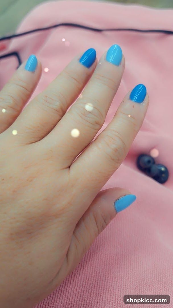 Blue Ombre Nails