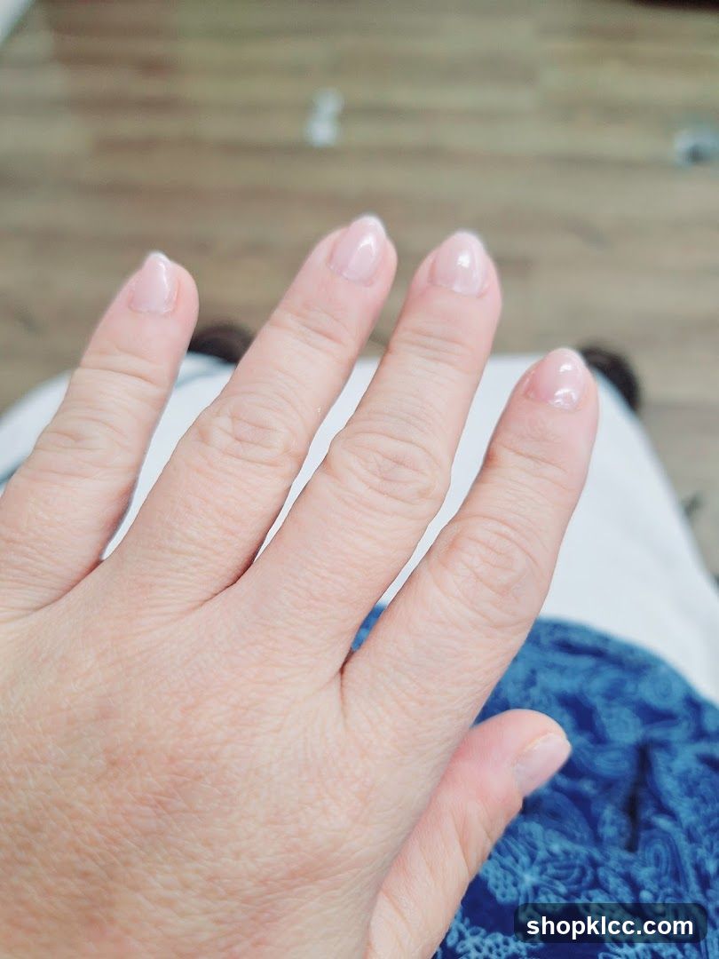 Freshly manicured nails