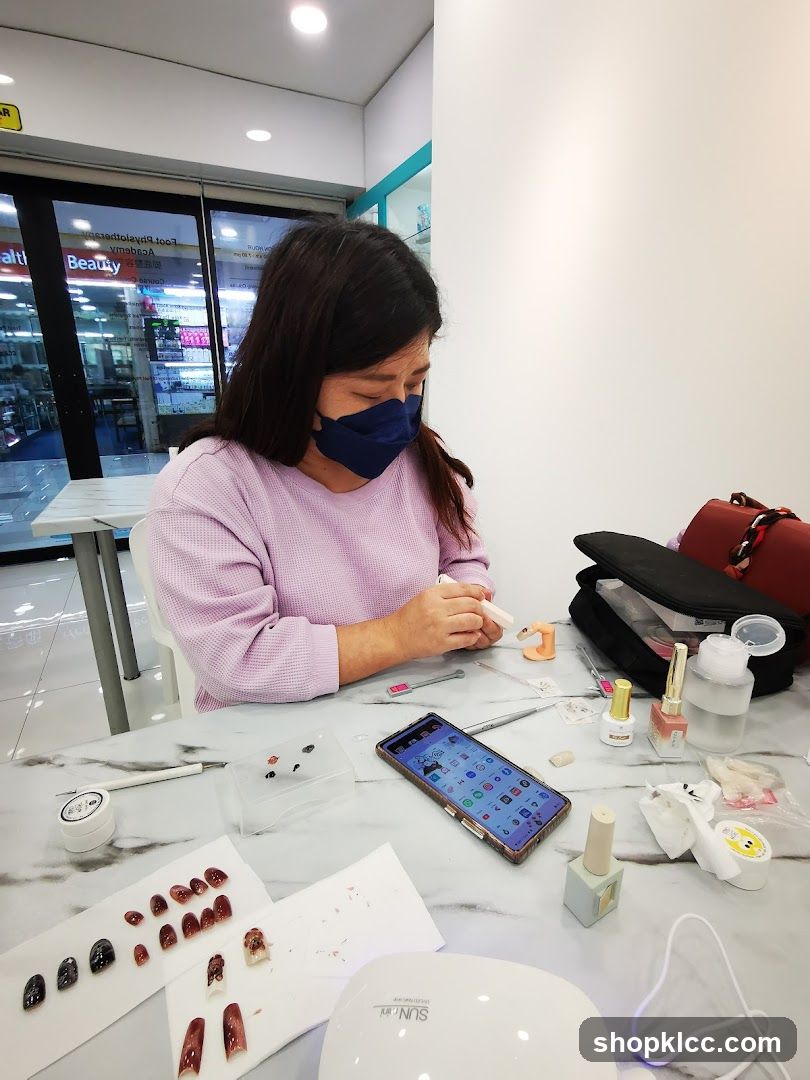 Nail Technician Working