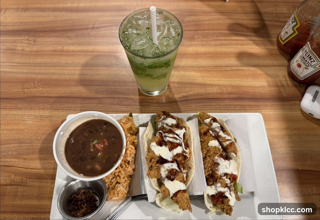 Tacos with Sides and Drink